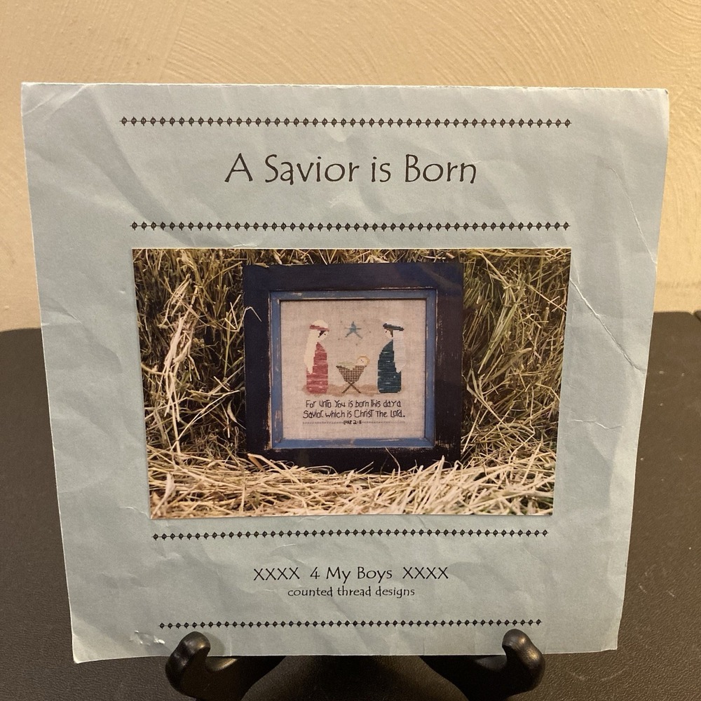 Cross Stitch Leaflet A Savior Is Born 4 My Boys 2002 Counted Thread Christmas
